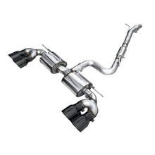 Load image into Gallery viewer, AWE MK8 Volkswagen Golf R 3in Touring Edition Quad Exhaust - Diamond Black Tips - AWE part 3015-43658
