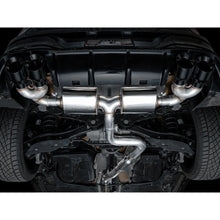 Load image into Gallery viewer, AWE MK8 Volkswagen Golf R 3in Touring Edition Quad Exhaust - Diamond Black Tips - product view 6 - AWE part 3015-43658