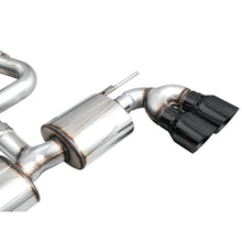 Load image into Gallery viewer, AWE MK8 Volkswagen Golf R 3in Touring Edition Quad Exhaust - Diamond Black Tips - product view 11 - AWE part 3015-43658