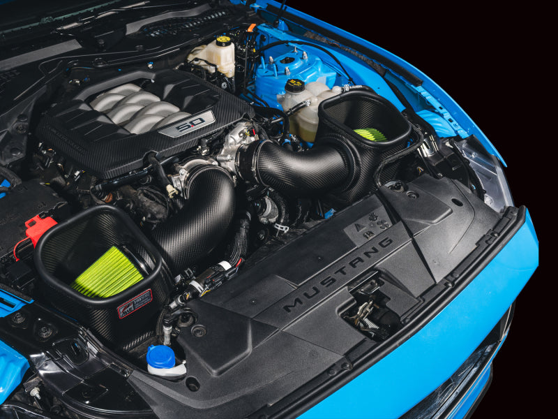 AWE S-FLO dual filter carbon intake for S650 Mustang GT with aggressive induction sound