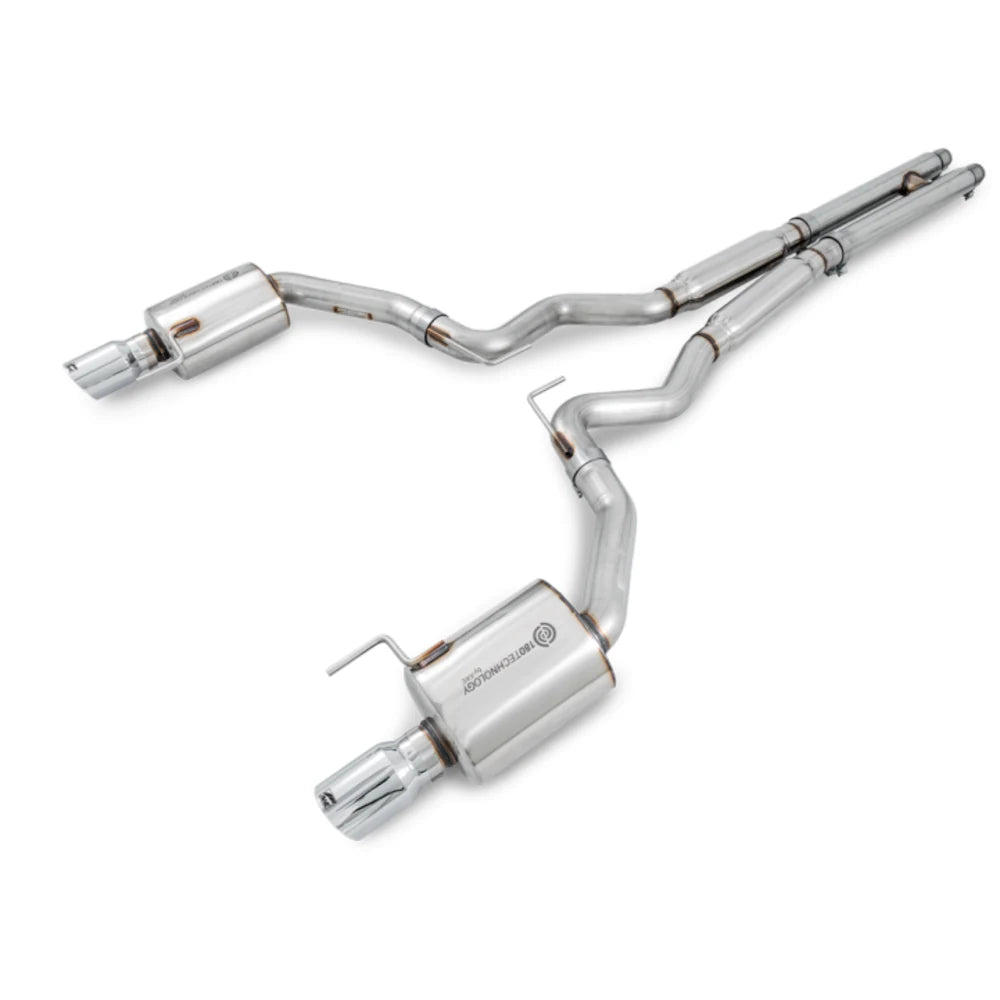 AWE Tuning S550 Mustang GT Cat-back Exhaust - Touring Edition (Diamond Black Tips) - AWE part 3015-33084