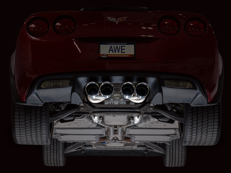 AWE Tuning AWE Tuning 05-07 C6 Chevrolet Corvette 6.0L Touring Edition Axle-Back Exhaust w/ Chrome Silver Tips