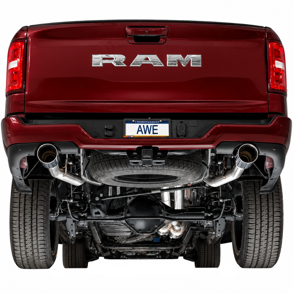 AWE Tuning 0FG stainless steel catback exhaust for 2025 and newer RAM 1500