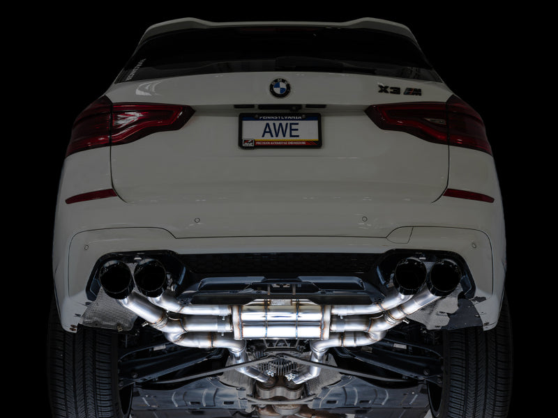 AWE Tuning AWE Tuning 20-25 BMW X3 M/M Comp (F97) AWD SwitchPath Axle-Back Exhaust - Diamond Black Tips