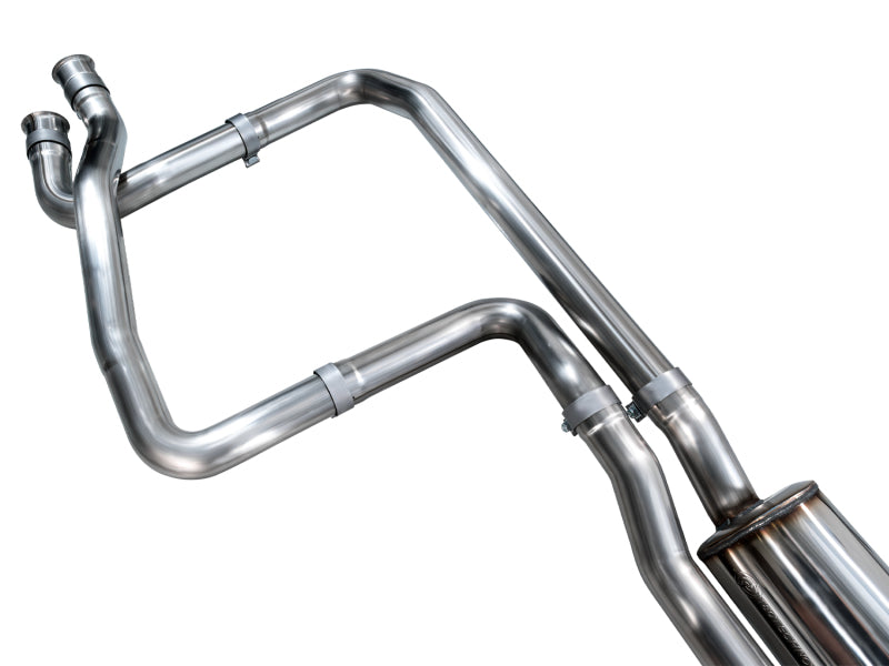 AWE Tuning AWE Tuning 2025+ RAM 1500 RHO 3.0 I6 TT 0FG Dual Rear Exit Cat-Back Exhaust - Diamond Black Tips