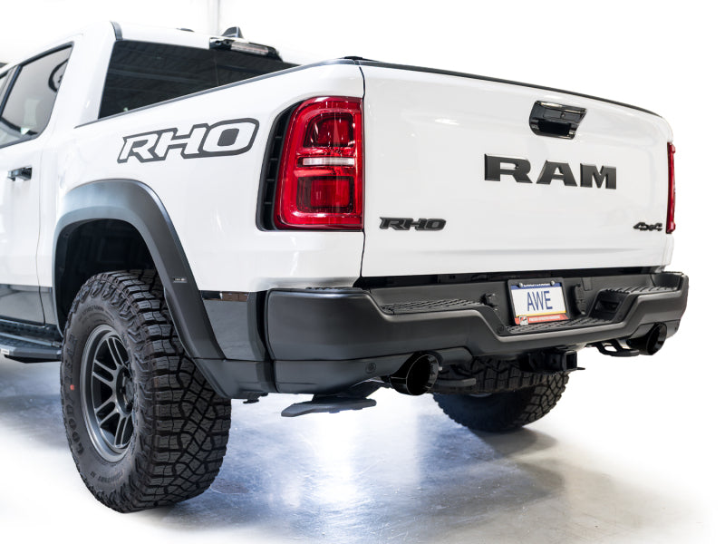AWE Tuning AWE Tuning 2025+ RAM 1500 RHO 3.0 I6 TT 0FG Dual Rear Exit Cat-Back Exhaust - Diamond Black Tips