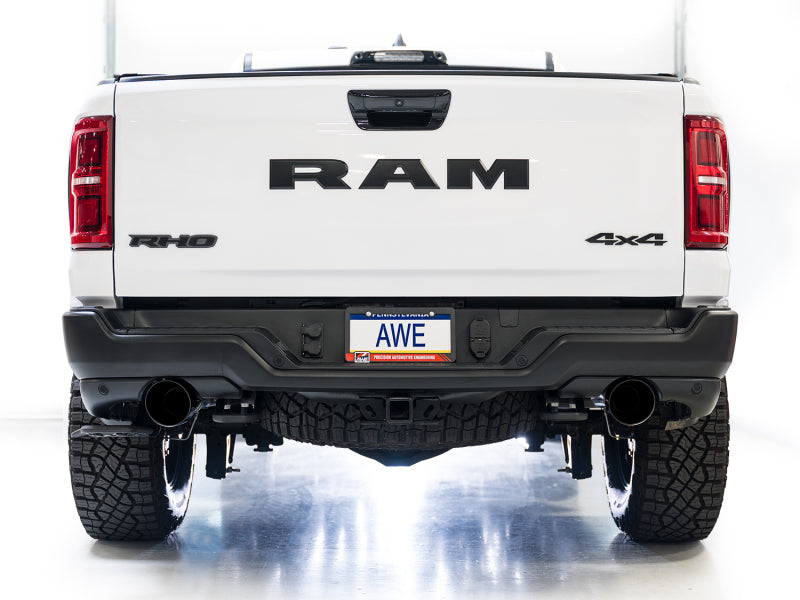 AWE Tuning AWE Tuning 2025+ RAM 1500 RHO 3.0 I6 TT 0FG Dual Rear Exit Cat-Back Exhaust - Diamond Black Tips