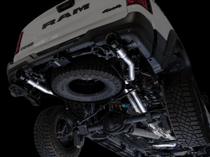 AWE Tuning AWE Tuning 2025+ RAM 1500 RHO 3.0 I6 TT 0FG Dual Rear Exit Cat-Back Exhaust - Diamond Black Tips
