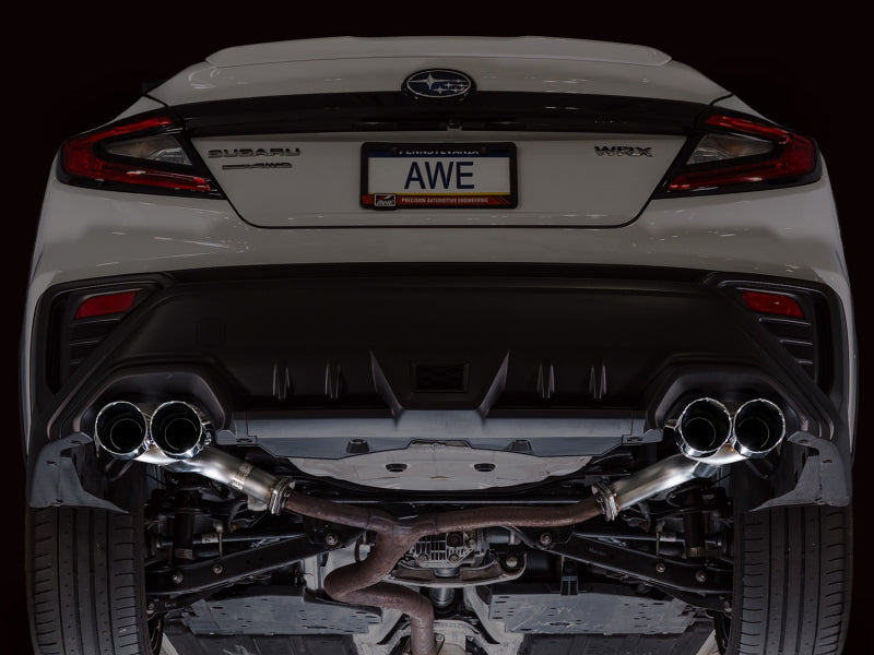 AWE Tuning AWE Tuning 22-25 Subaru VB WRX Track Edition Axle-Back Exhaust - Chrome Silver Tips