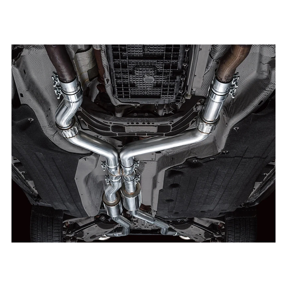 AWE Touring Edition Exhaust for 2020-2025 Ford Explorer ST - Chrome Tips, mounted 3