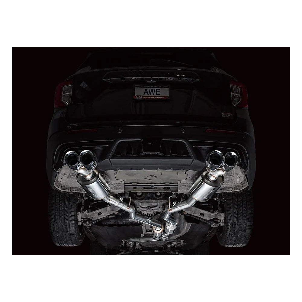 AWE Touring Edition Exhaust for 2020-2025 Ford Explorer ST - Chrome Tips, mounted 5