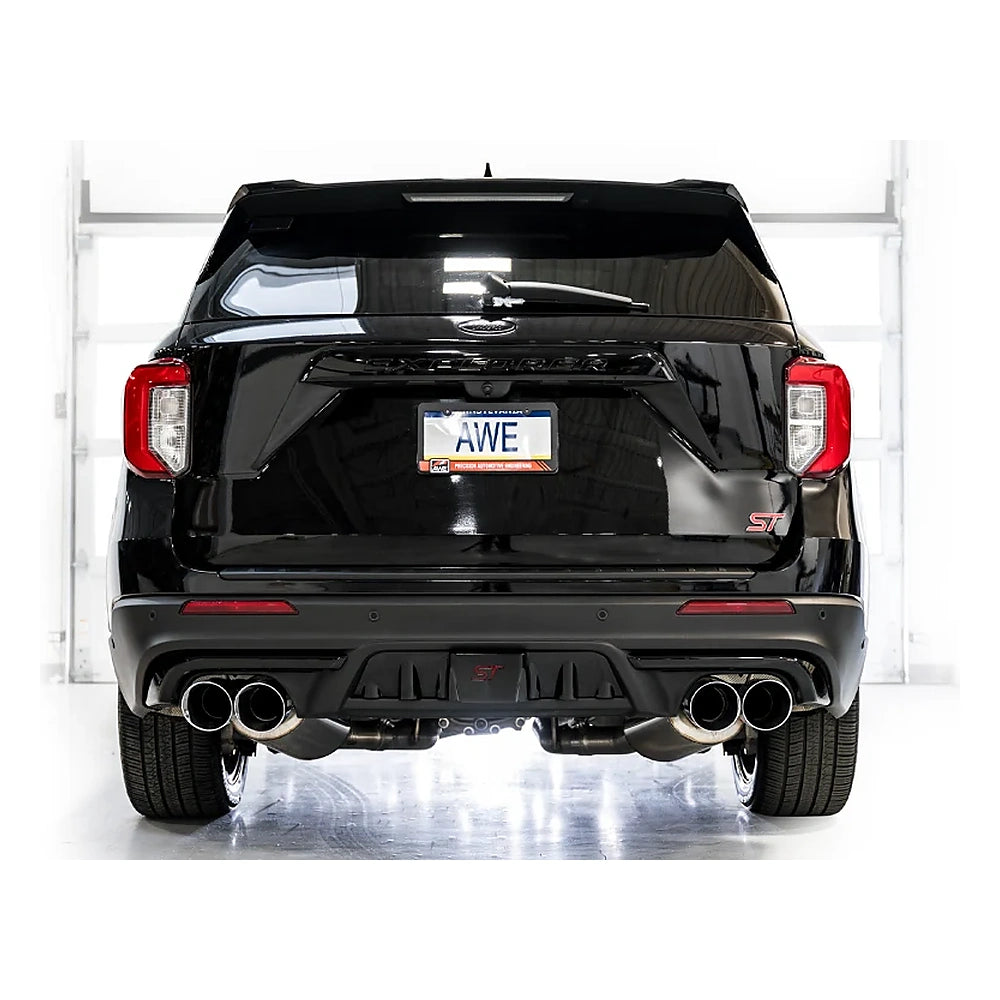 AWE Touring Edition Exhaust for 2020-2025 Ford Explorer ST - Chrome Tips, mounted 9