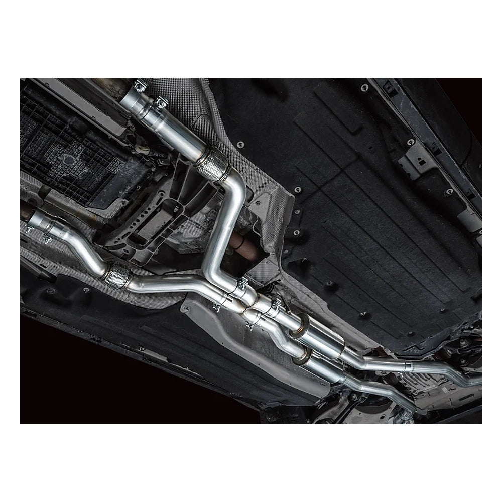 AWE Touring Edition Exhaust for 2020-2025 Ford Explorer ST - Chrome Tips, mounted 13