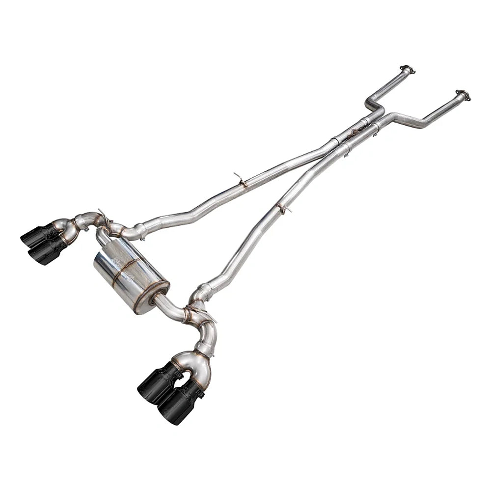 AWE Touring Exhaust for 2025-2026 BMW M5 with Diamond Black Tips, product view 1