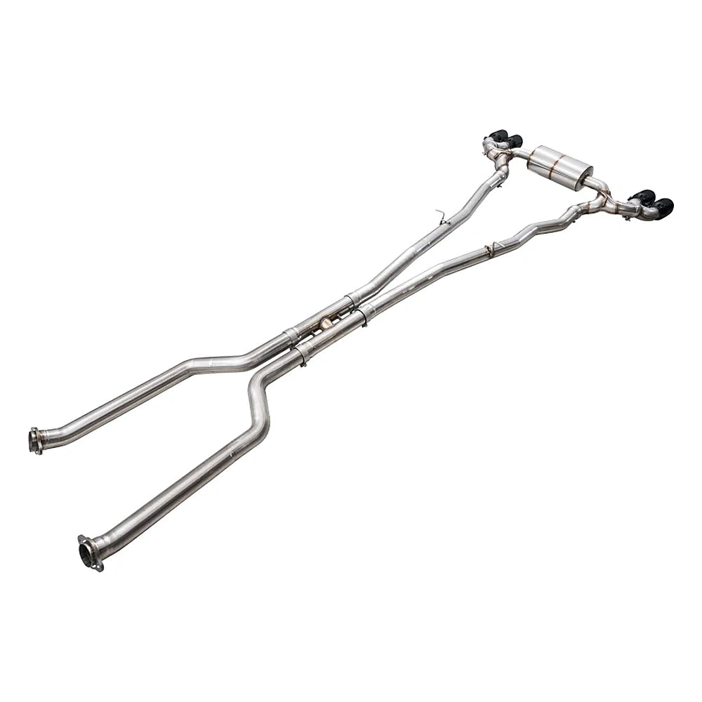 AWE Touring Exhaust for 2025-2026 BMW M5 with Diamond Black Tips, product view 3
