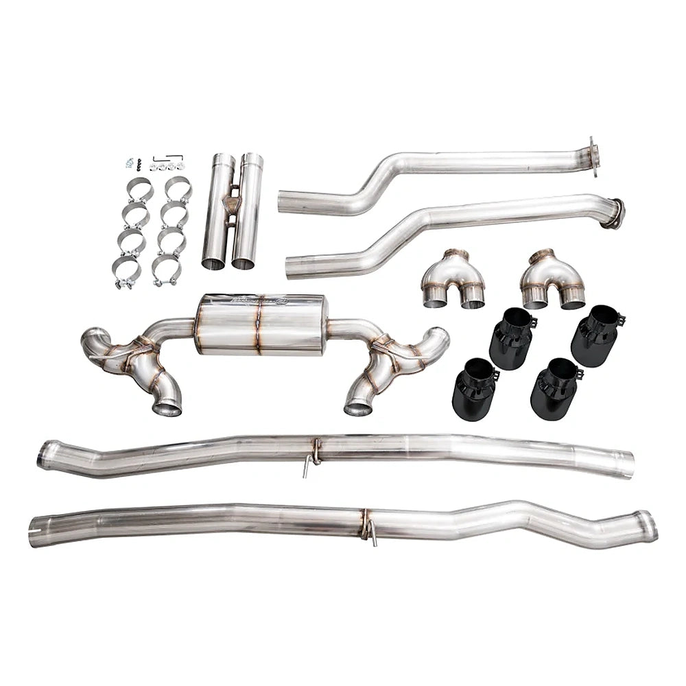 AWE Touring Exhaust for 2025-2026 BMW M5 with Diamond Black Tips, product view 4