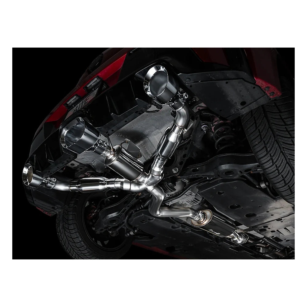 AWE Touring Edition Exhaust for 2023-2024 Toyota GR Corolla - Chrome Tips, mounted 4