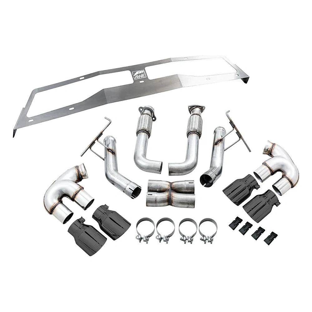 AWE Track Exhaust for 2020-2026 Chevrolet Corvette C8 Stingray, product view 4