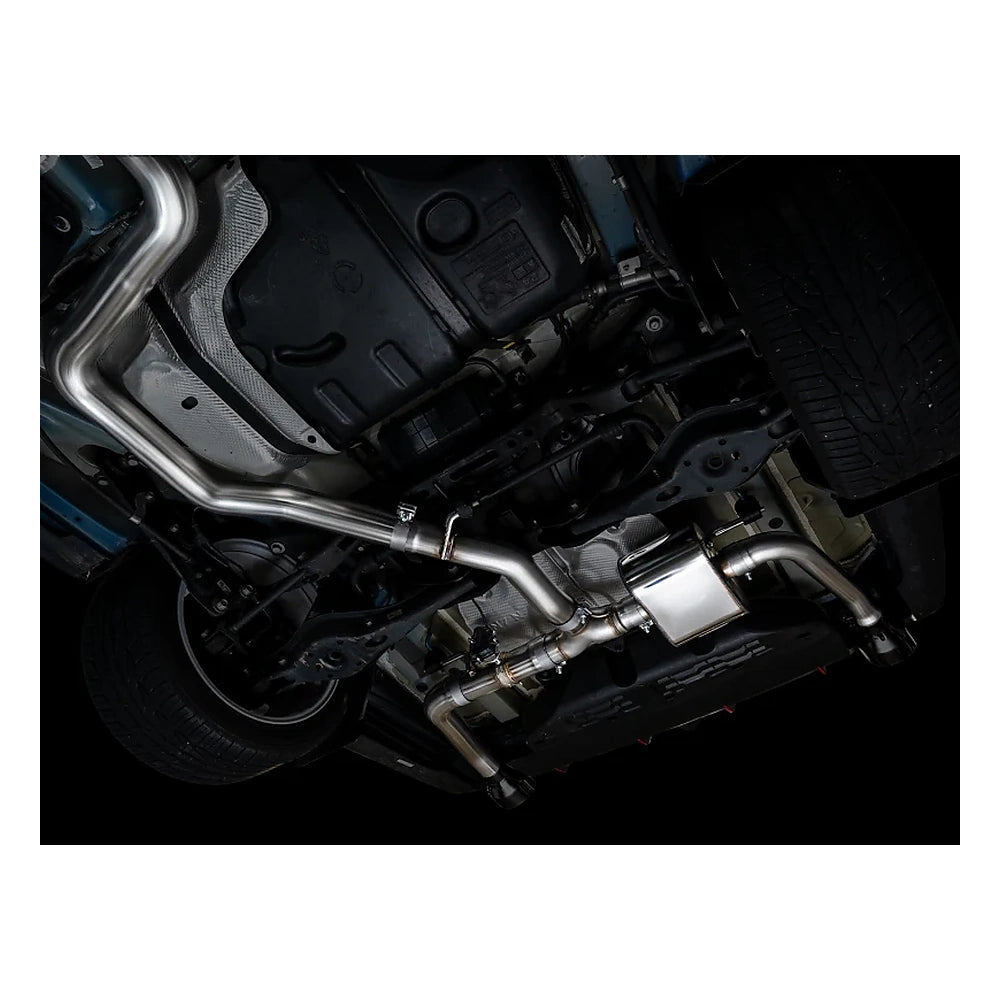 AWE SwitchPath Exhaust for 2022-2026 Hyundai Elantra N - Black Tips, mounted 5