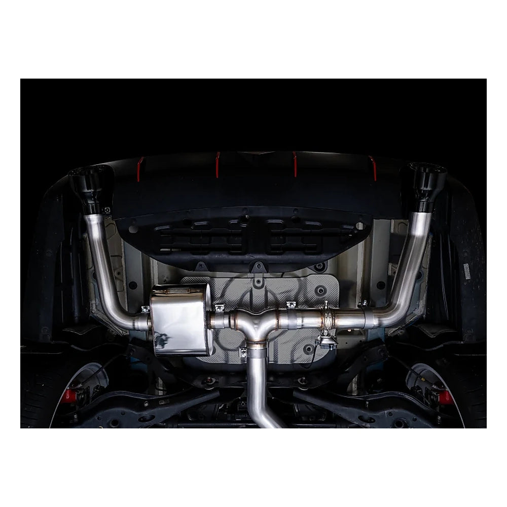 AWE SwitchPath Exhaust for 2022-2026 Hyundai Elantra N - Black Tips, mounted 8