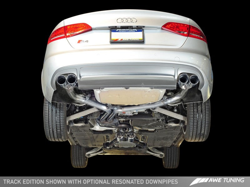 AWE Tuning Audi B8.5 S4 3.0T Track Edition Exhaust - Diamond Black Tips (102mm) - Black Ops Auto Works