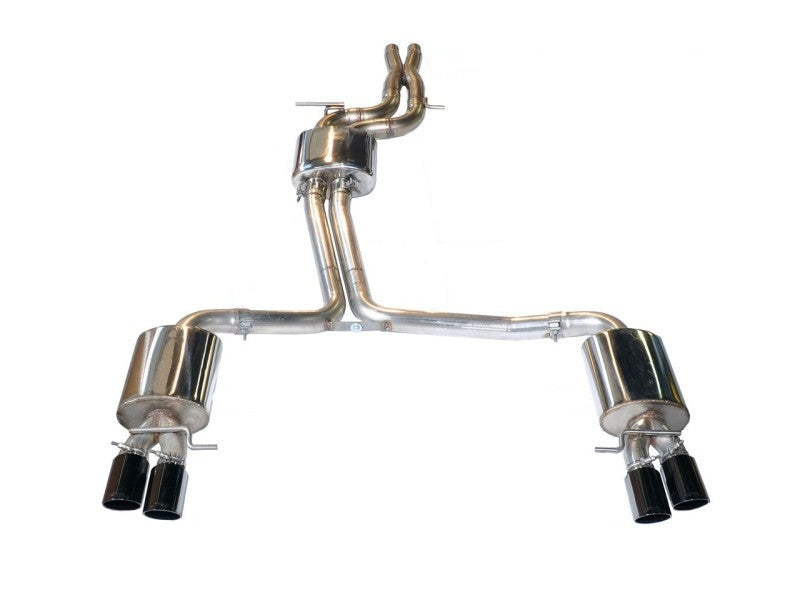 AWE Tuning Audi B8 / B8.5 S4 3.0T Touring Edition Exhaust - Chrome Silver Tips (90mm) - AWE Tuning 3010-42018