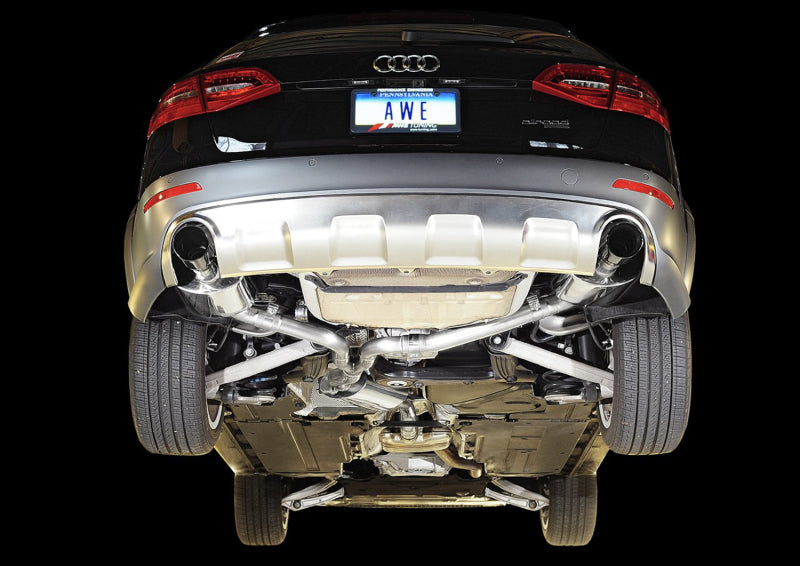 AWE Tuning Audi B8.5 All Road Touring Edition Exhaust - Dual Outlet Diamond Black Tips - AWE Tuning 3015-33018