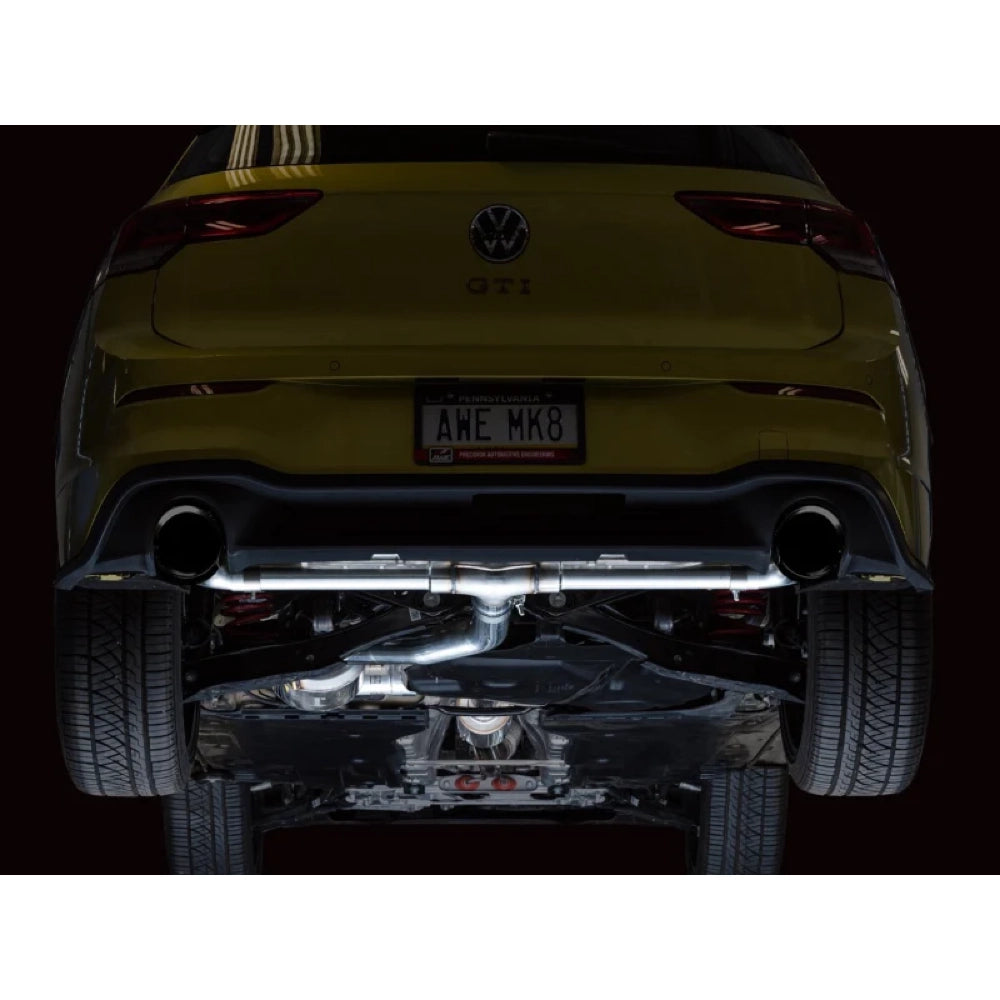 AWE Tuning 2022 VW GTI MK8 Touring Edition Exhaust - Diamond Black Tips - AWE3015-33658 - product view 4