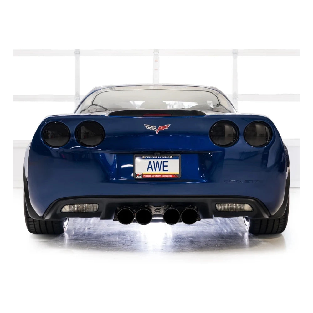 AWE Tuning C6 Chevrolet Corvette Z06/ZR1 Touring Edition Axle-Back Exhaust w/ Diamond Black Tips - AWE3015-43606 - product view 3