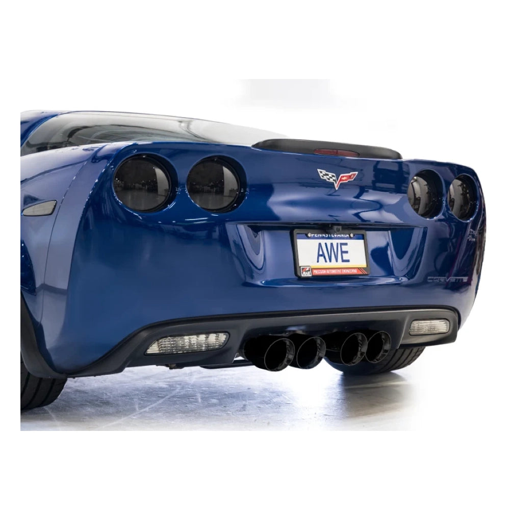 AWE Tuning C6 Chevrolet Corvette Z06/ZR1 Touring Edition Axle-Back Exhaust w/ Diamond Black Tips - AWE3015-43606 - product view 6