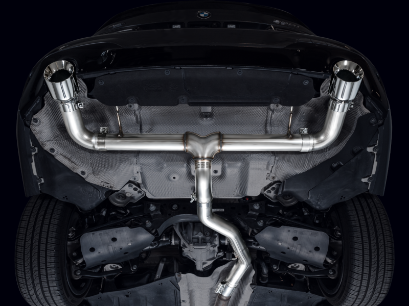 AWE 19-23 BMW 330i / 21-23 BMW 430i Base G2X Track Edition Axle Back Exhaust - Chrome Silver - AWE Tuning 3020-32429