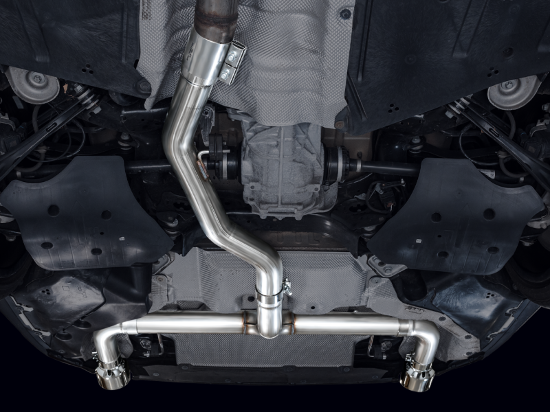 AWE 19-23 BMW 330i / 21-23 BMW 430i Base G2X Track Edition Axle Back Exhaust - Chrome Silver - AWE Tuning 3020-32429