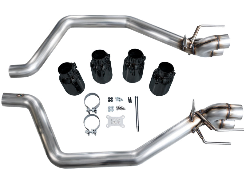 AWE Tuning C6 Chevrolet Corvette Z06/ZR1 Track Edition Axle-Back Exhaust w/ Diamond Black Tips - AWE Tuning 3020-43606
