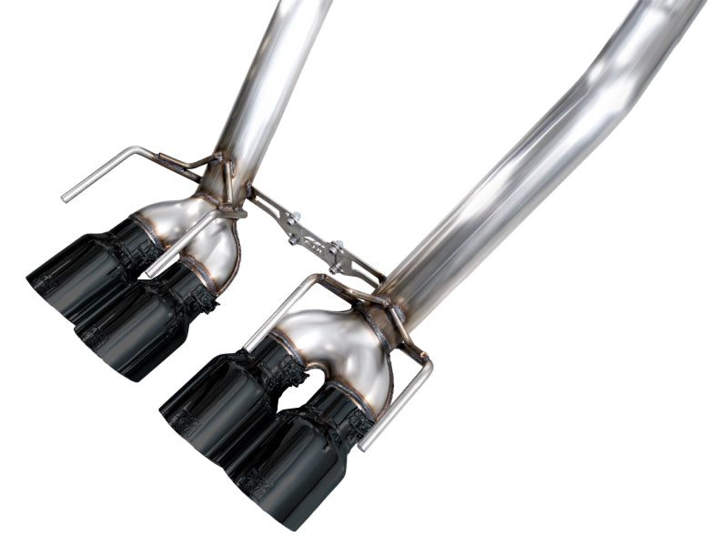 AWE Tuning C6 Chevrolet Corvette Z06/ZR1 Track Edition Axle-Back Exhaust w/ Diamond Black Tips - AWE Tuning 3020-43606