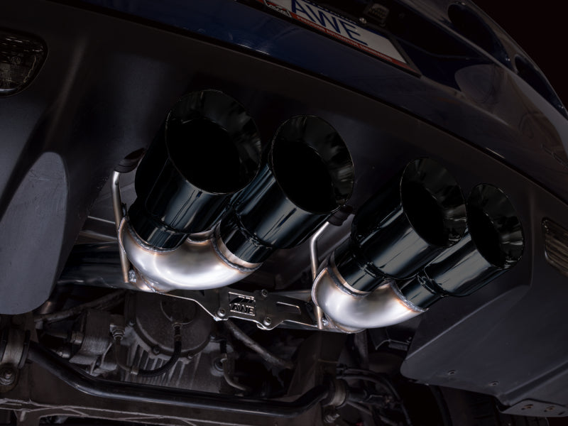 AWE Tuning C6 Chevrolet Corvette Z06/ZR1 Track Edition Axle-Back Exhaust w/ Diamond Black Tips - AWE Tuning 3020-43606