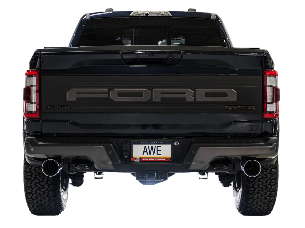 AWE Gen 3 Ford Raptor SwitchPath Exhaust  - Diamond Black Tips - AWE Tuning 3025-33356