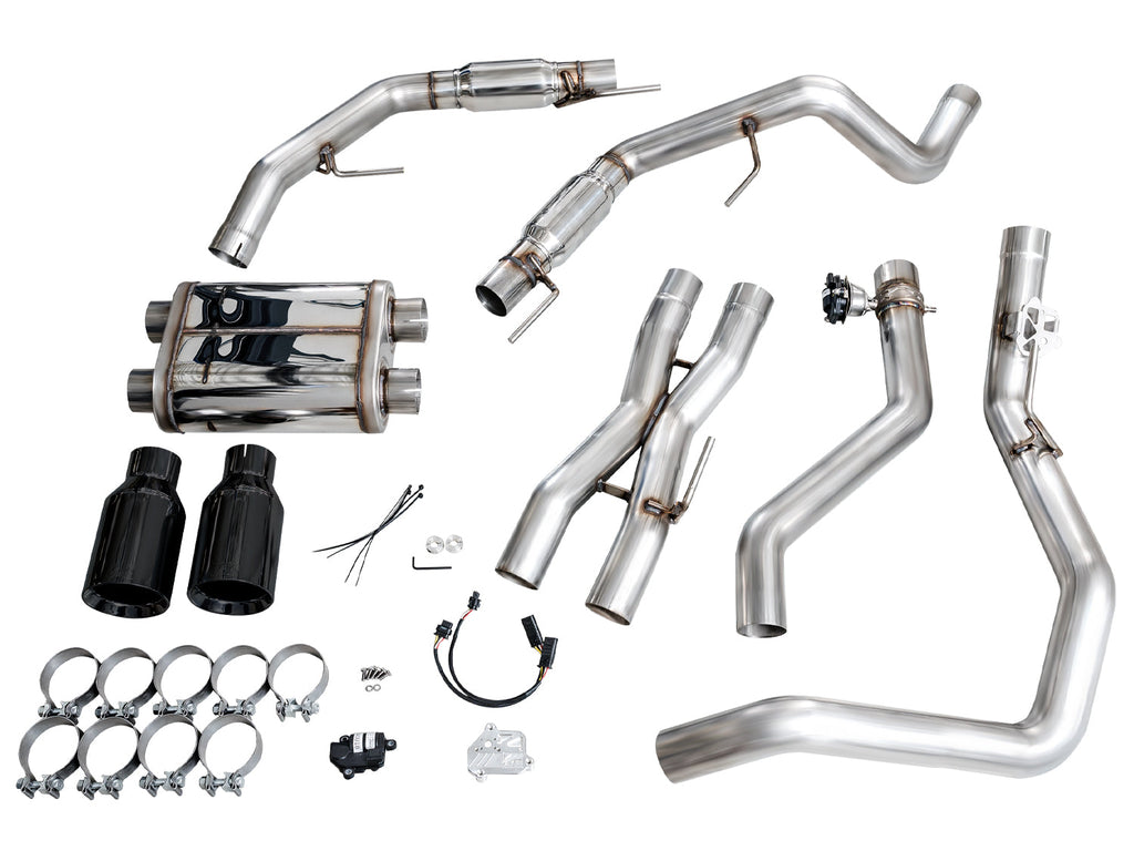 AWE Gen 3 Ford Raptor SwitchPath Exhaust  - Diamond Black Tips - AWE Tuning 3025-33356
