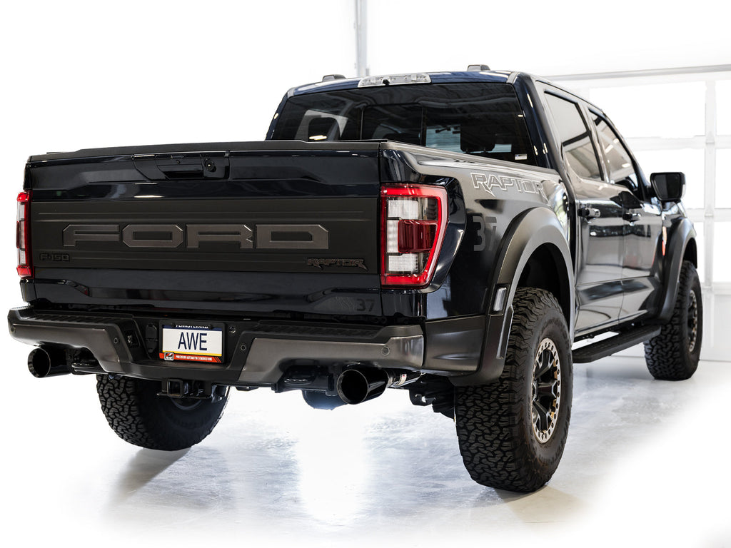 AWE Gen 3 Ford Raptor SwitchPath Exhaust  - Diamond Black Tips - AWE Tuning 3025-33356