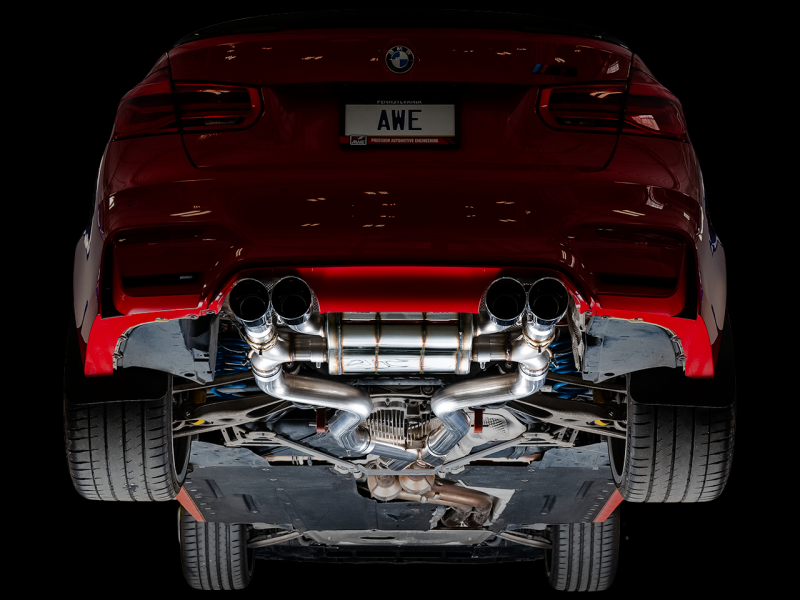 AWE Tuning BMW F8X M3/M4 SwitchPath Catback Exhaust - Chrome Silver Tips - AWE Tuning 3025-42070