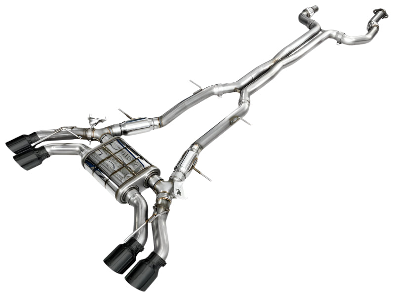 AWE Tuning 2021+ Cadillac CT4-V Blackwing SwitchPath Exhaust - Diamond Black Tips - AWE Tuning 3025-43436