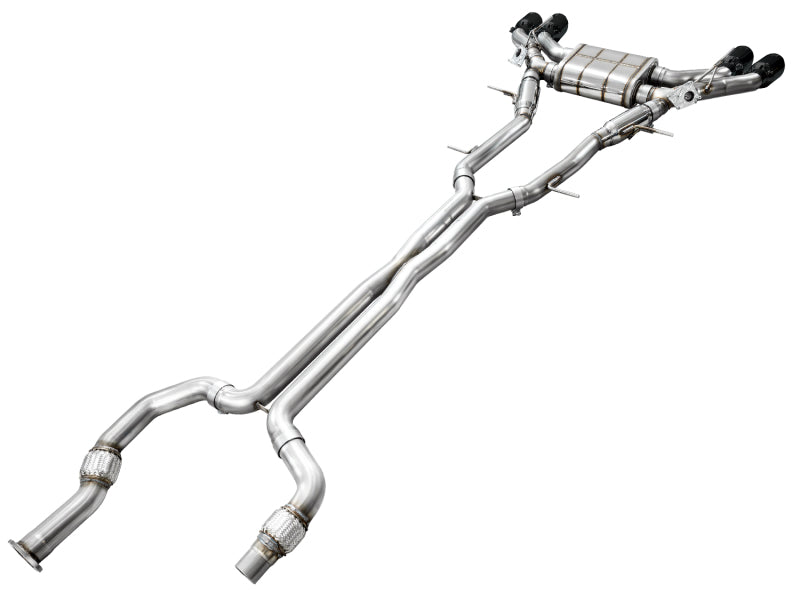 AWE Tuning 2021+ Cadillac CT4-V Blackwing SwitchPath Exhaust - Diamond Black Tips - AWE Tuning 3025-43436