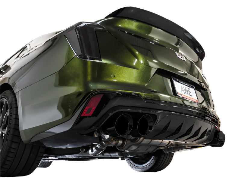 AWE Tuning 2021+ Cadillac CT4-V Blackwing SwitchPath Exhaust - Diamond Black Tips - AWE Tuning 3025-43436