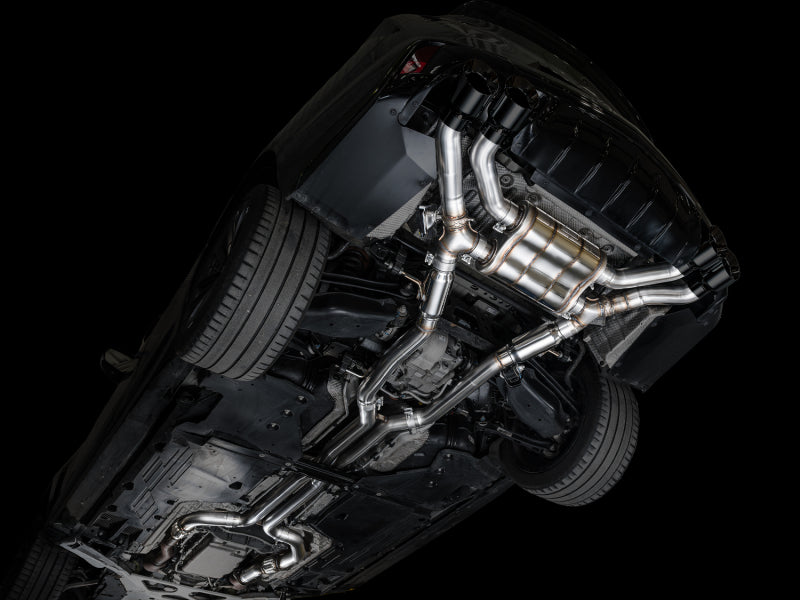 AWE Tuning 2021+ Cadillac CT4-V Blackwing SwitchPath Exhaust - Diamond Black Tips - AWE Tuning 3025-43436
