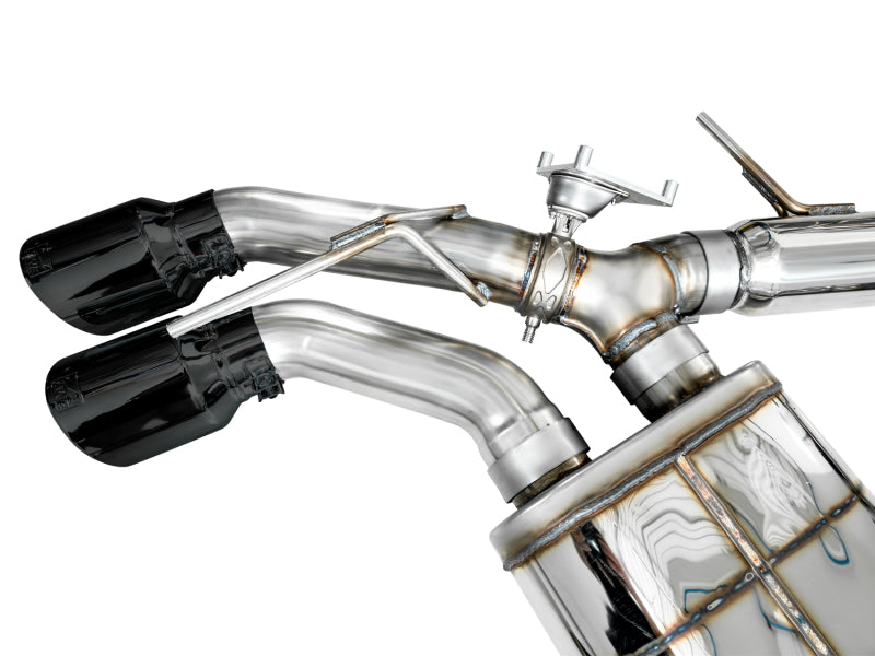 AWE Tuning 2021+ Cadillac CT4-V Blackwing SwitchPath Exhaust - Diamond Black Tips - AWE Tuning 3025-43436