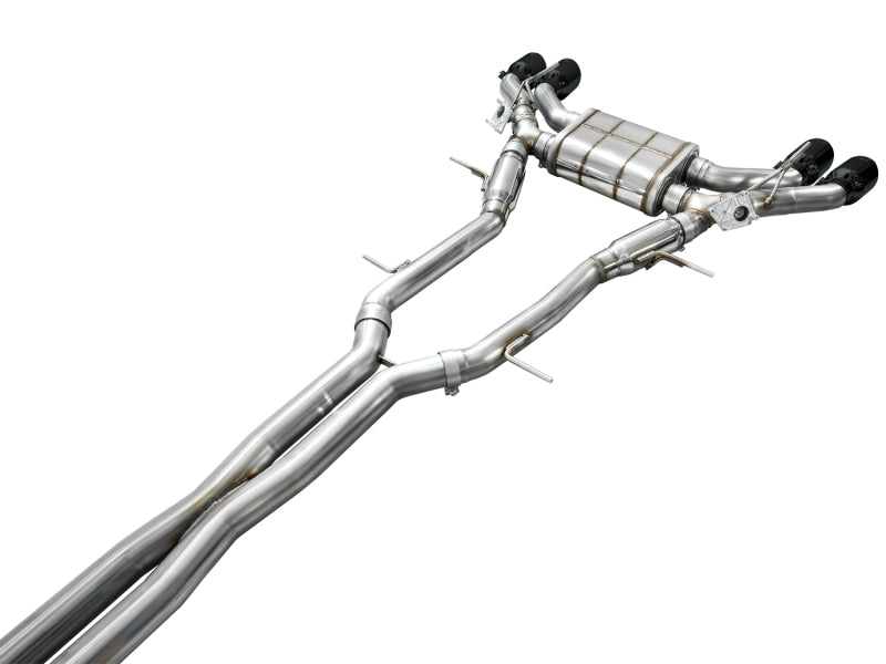 AWE Tuning 2021+ Cadillac CT4-V Blackwing SwitchPath Exhaust - Diamond Black Tips - AWE Tuning 3025-43436