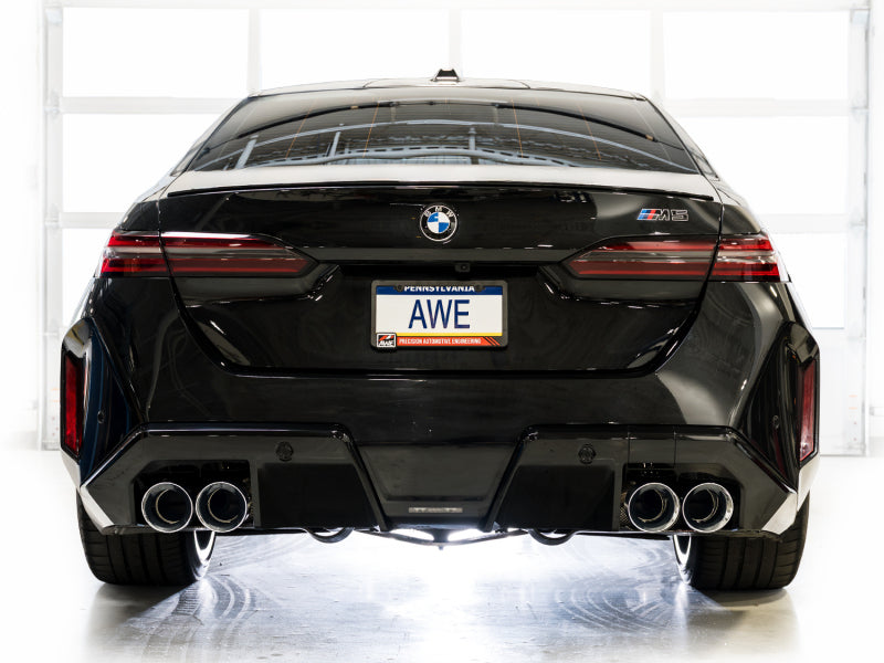 AWE Tuning AWE Tuning BMW G90/G99 M5 Track Edition Cat-Back Exhaust - Chrome Silver Tips