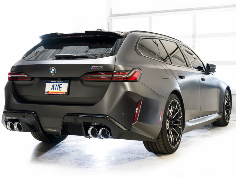 AWE Tuning AWE Tuning BMW G90/G99 M5 Track Edition Cat-Back Exhaust - Chrome Silver Tips