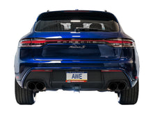 Load image into Gallery viewer, Rear view of Porsche Macan 2.9TT with AWE Tuning Touring Edition Catback Exhaust and diamond black quad tips installed