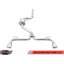 Load image into Gallery viewer, AWE Tuning Volkswagen GTI MK7.5 2.0T Track Edition Exhaust w/Chrome Silver Tips 102mm - product view 7 - AWE part 3020-32042