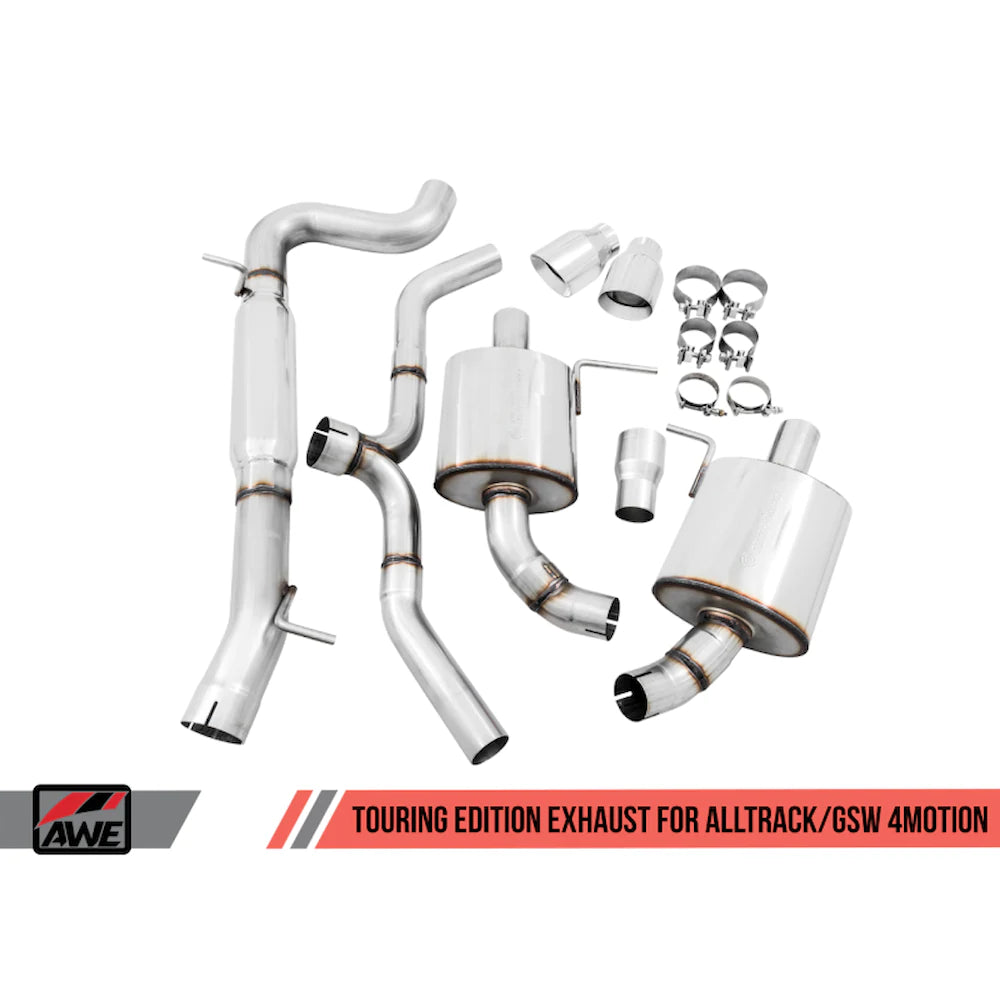 AWE Tuning VW MK7 Golf Alltrack/Sportwagen 4Motion Touring Edition Exhaust - Polished - product view 6 - AWE part 3015-32098